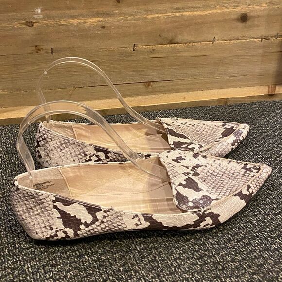 Madden Girl Snake Print Pointed Toe Flats - Picture 1 of 8